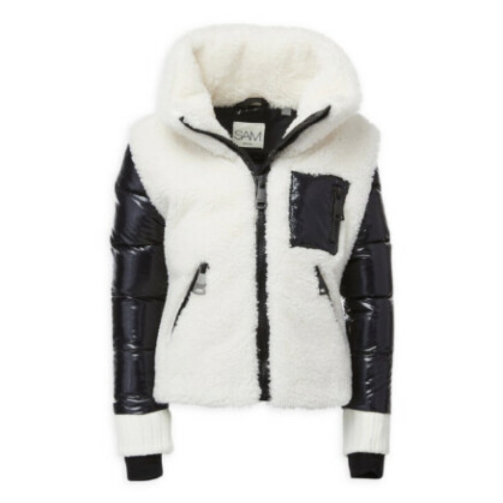 SAM. Wylie Colorblock Pattern Down Jacket - size M - Picture 9 of 13